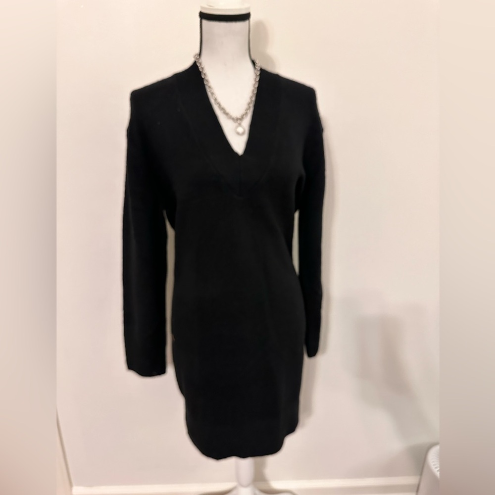 Women’s long sleeve tunic mini sweater dress